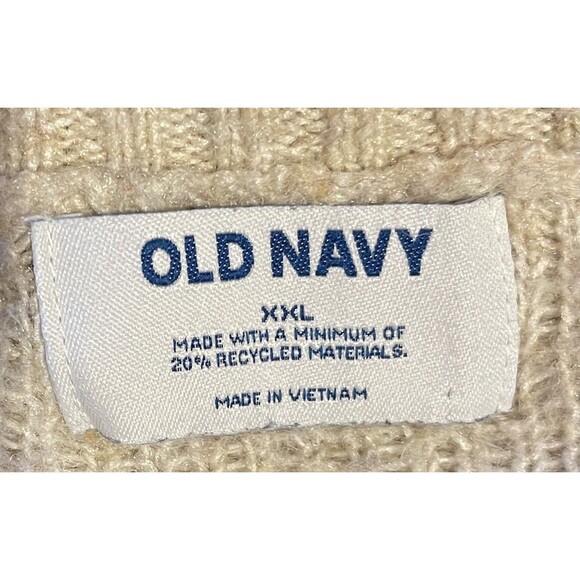 OLD NAVY Warm Fair Isle Wool Blend Shaker Stitch Sweater XXL - Picture 2 of 7